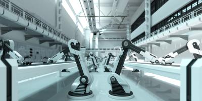 AI Robots in Manufacturing plant